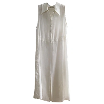 Pre-owned Dolce & Gabbana Mid-length Dress In White
