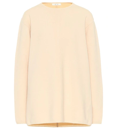 The Row Cohan Merino-cashmere Oversized Sweater In Beige