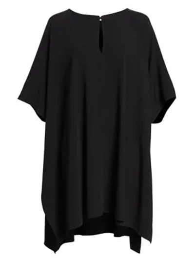 The Row Renato Jersey Poncho Top In Black