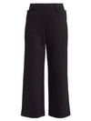 The Row Subira Compact Jersey Wide-leg Pants In Black