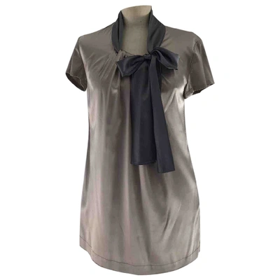 Pre-owned Steffen Schraut Silk Blouse In Ecru