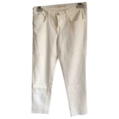 Pre-owned J Brand Trousers In White