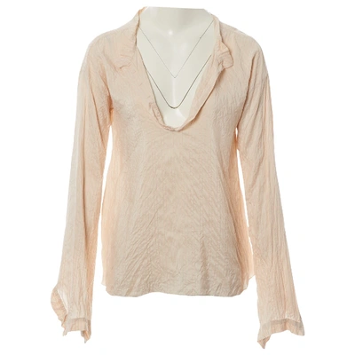 Pre-owned Marni Silk Blouse In Beige