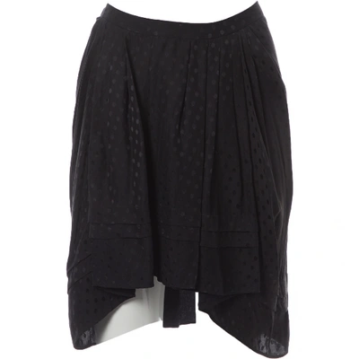 Pre-owned Balenciaga Silk Mid-length Skirt In Black