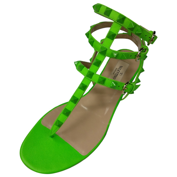 valentino green sandals