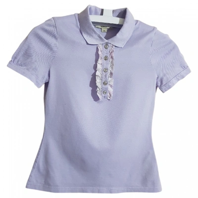 Pre-owned Burberry Purple Cotton Top