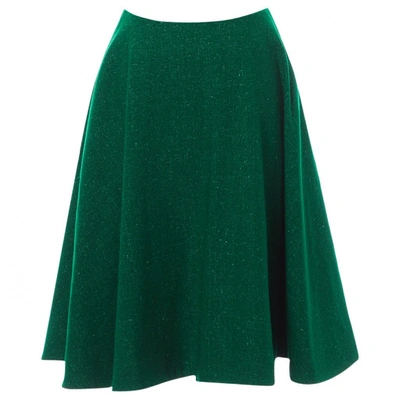 Pre-owned Jw Anderson Wool Mid-length Skirt In Green