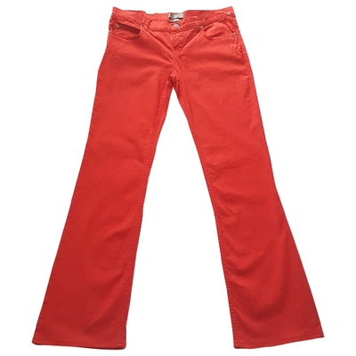 Pre-owned Mcq By Alexander Mcqueen Red Cotton - Elasthane Jeans