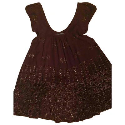 Pre-owned Paul Smith Wool Mini Dress In Burgundy