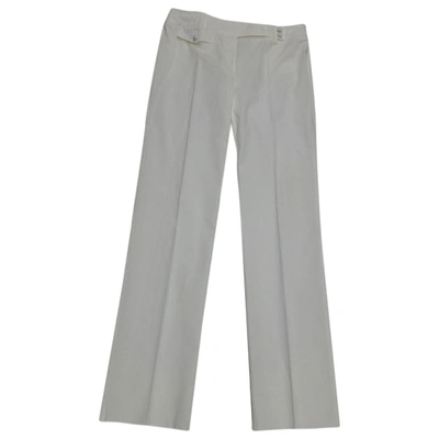 Pre-owned Marella Straight Pants In White