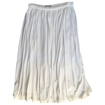 Pre-owned Emmanuelle Khanh Skirt In Ecru
