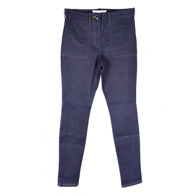 Pre-owned Victoria Beckham Blue Cotton - Elasthane Jeans