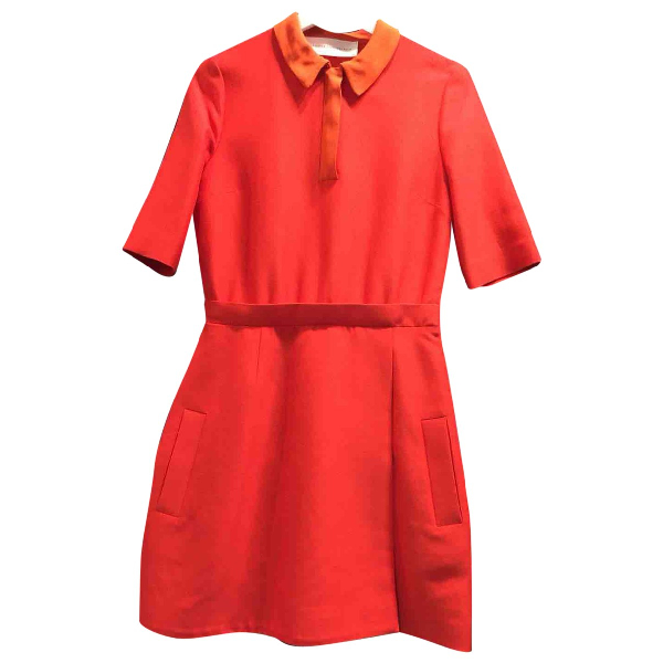 victoria beckham orange dress