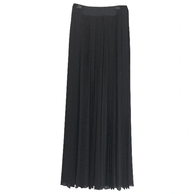 Pre-owned Balenciaga Silk Maxi Skirt In Black