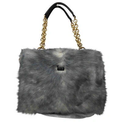 Pre-owned Dolce & Gabbana Grey Mongolian Lamb Handbag