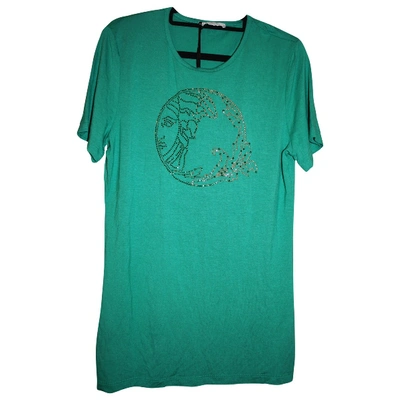 Pre-owned Versace Green Viscose Top