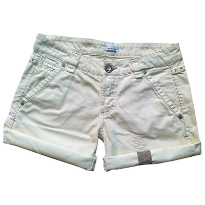 Pre-owned Pinko Yellow Cotton Shorts