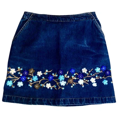 Pre-owned Kenzo Mini Skirt In Blue