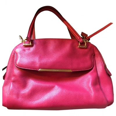 Pre-owned Coach Leather Handbag In Pink