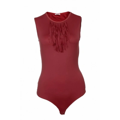 Pre-owned Wolford Burgundy Synthetic Top