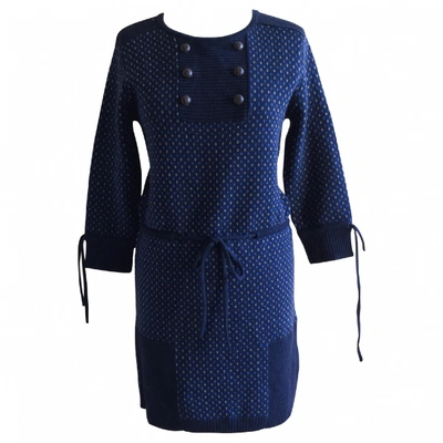 Pre-owned Le Mont Saint Michel Wool Dress In Navy