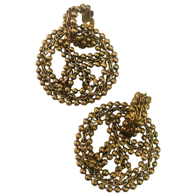 Pre-owned Moschino Earrings In Gold