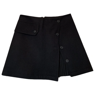 Pre-owned Neil Barrett Wool Mini Skirt In Black