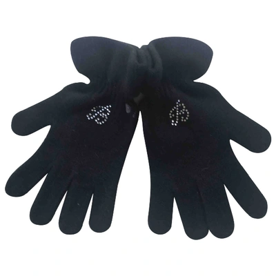 Pre-owned Blumarine Cashmere Gloves In Black