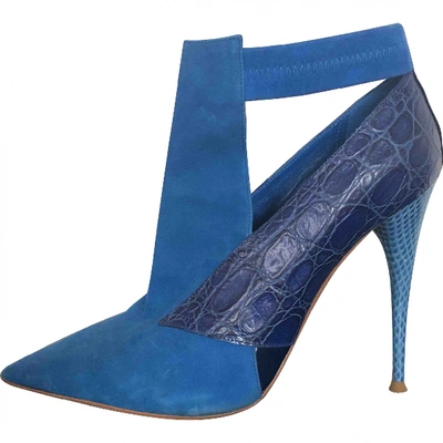 Pre-owned Chloé Ankle Boots In Blue