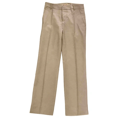 Pre-owned Marni Straight Pants In Grey