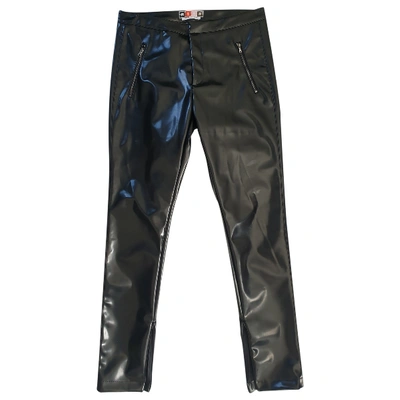 Pre-owned Msgm Slim Pants In Black