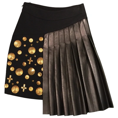 Pre-owned Fausto Puglisi Leather Mid-length Skirt In Black