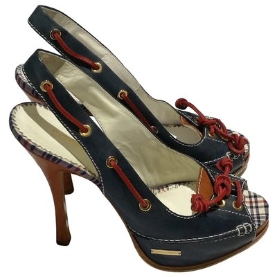 Pre-owned Dsquared2 Leather Heels In Blue