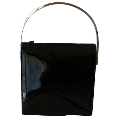 Pre-owned Gucci Guccy Minibag Patent Leather Handbag In Black
