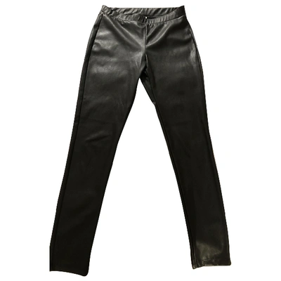 Pre-owned Max Mara Black Polyester Trousers