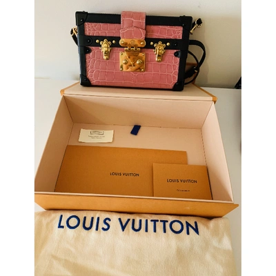 Pre-owned Louis Vuitton Petit Malle Pink Crocodile Clutch Bag