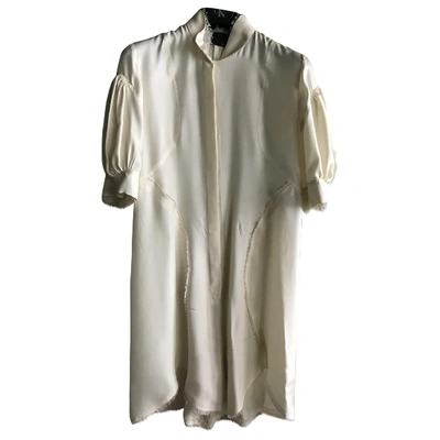 Pre-owned Fendi Silk Jumpsuit In Beige