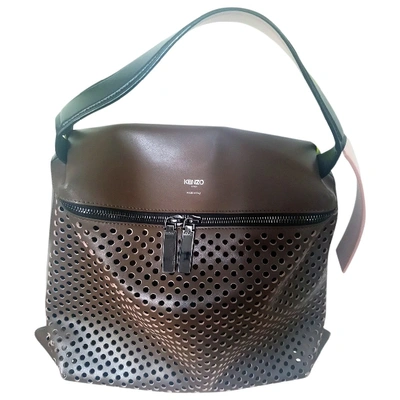 Pre-owned Kenzo Leather Handbag In Brown