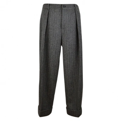 Pre-owned Gucci Wool Trousers In Grey