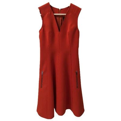 Pre-owned Mcq By Alexander Mcqueen Mid-length Dress In Orange