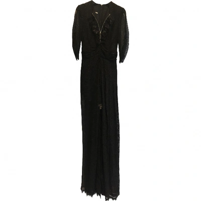 Pre-owned Alessandra Rich Maxi Dress In Black