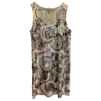 Pre-owned P.a.r.o.s.h Glitter Mid-length Dress In Multicolour