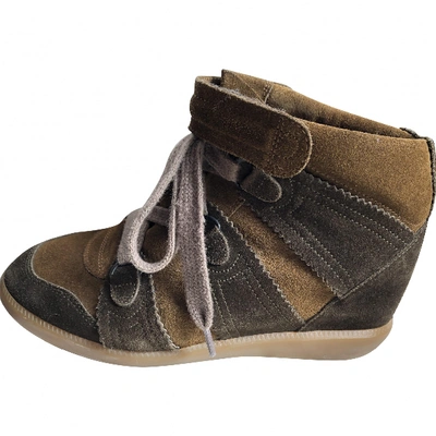 Pre-owned Isabel Marant Betty Trainers In Khaki