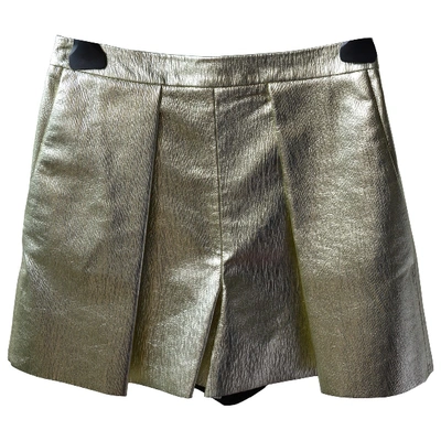 Pre-owned Msgm Gold Polyester Shorts