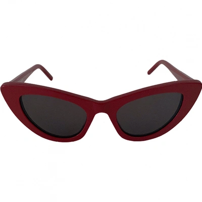 Pre-owned Saint Laurent Lily Red Sunglasses