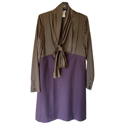 Pre-owned Moschino Cheap And Chic Wool Dress In Purple