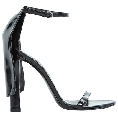 Pre-owned Alexander Wang Patent Leather Sandal In Black
