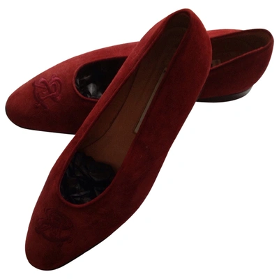 Pre-owned Sonia Rykiel Ballet Flats In Burgundy