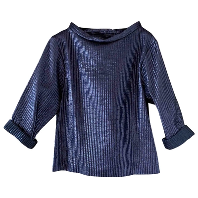 Pre-owned Trussardi Wool Top In Metallic