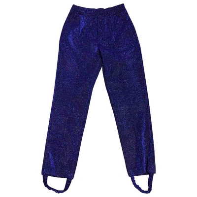 Pre-owned Golden Goose Slim Pants In Purple